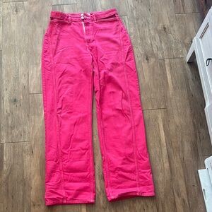 NEW Zara Hot Pink Denim Top